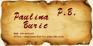 Paulina Burić vizit kartica